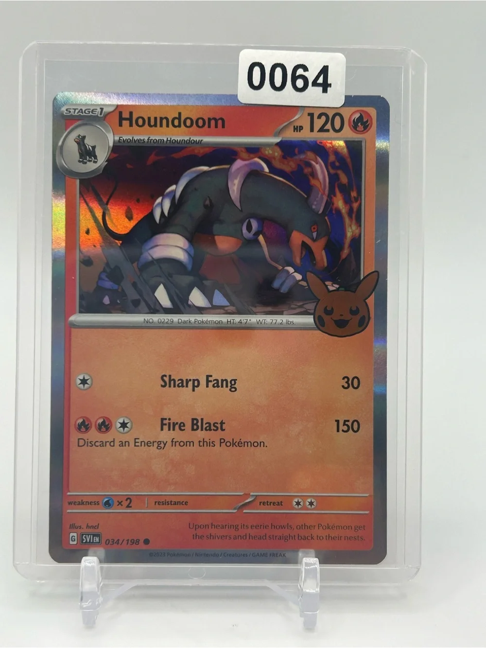 Houndoom Holo Pokemon Trick or Trade Trading Card 🎃